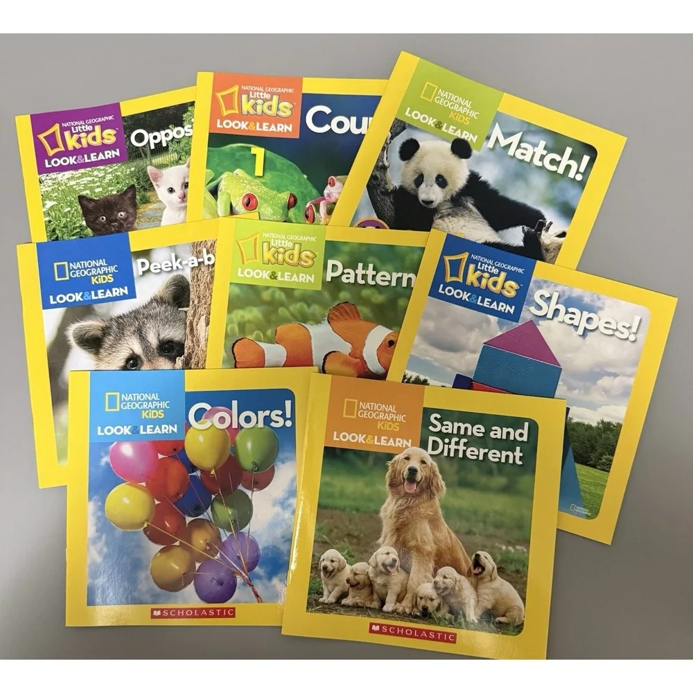 National Geographic Little Kids Look & Learn Book Set of 8
